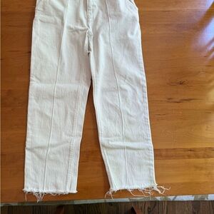 Rachel Comey White Frayed Hem Jeans